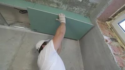 Примыкание гипсокартона к бетонной стене