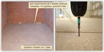 Как крепить ДСП к бетонному полу?