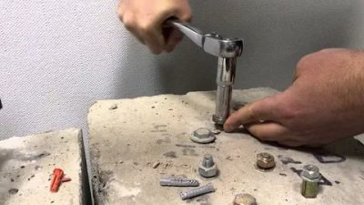 Как вкрутить нагель в бетон?