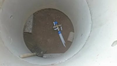 Смотровой колодец для водопровода из бетонных колец