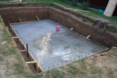 Фундамент под бассейн в доме