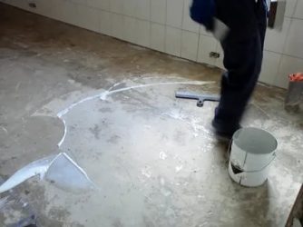 Ремонт выбоин в бетонном полу
