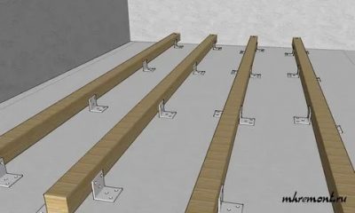 Как крепить лаги к бетонному полу?