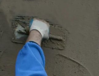 Выравнивающая затирка цементно песчаным раствором