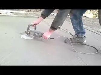 Как затереть бетонный пол после заливки?