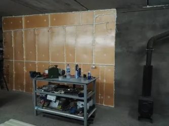 Утепление стен гаража изнутри пеноплексом