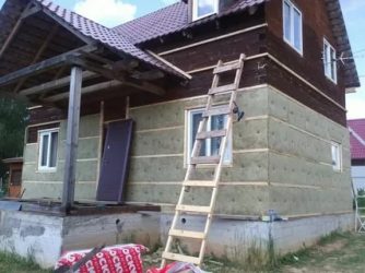 Утепление фасада деревянного дома своими руками