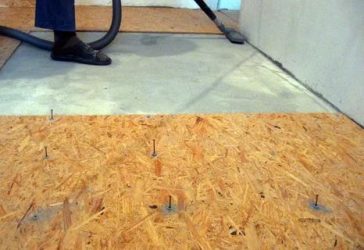 Как положить ОСБ на бетонный пол?