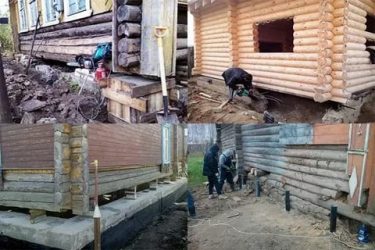 Как залить фундамент под стоящий деревянный дом?
