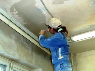 Шпаклевка бетонного потолка под покраску