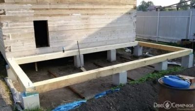 Фундамент для пристроя к деревянному дому