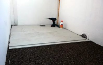 Укладка ГВЛ на бетонный пол без засыпки