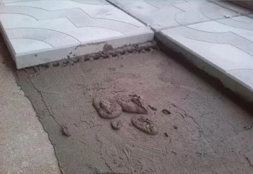 Как положить тротуарную плитку на бетонное основание?