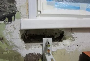 Чем замазать дыры в бетонной стене?