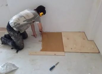 Крепление фанеры к бетонному полу