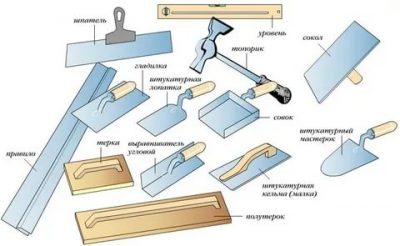 Инструменты для штукатурки стен цементным раствором