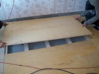 Укладка ДСП на бетонный пол