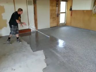 Чем покрасить пол в гараже из бетона?