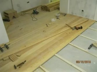 Укладка половой доски на бетонный пол