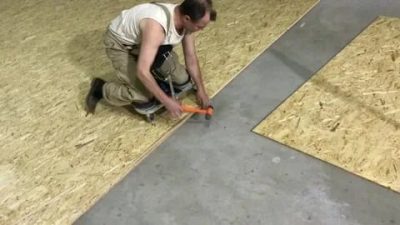 Укладка плит ОСБ на бетонный пол