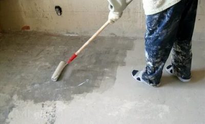 Как очистить бетонный пол от краски?