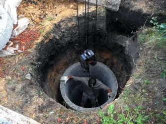 Смотровой колодец для водопровода из бетонных колец