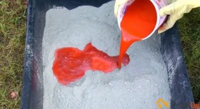 Как сделать цветной цементный раствор?