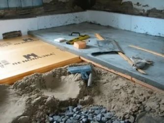 Утепление бетонного пола пеноплексом под стяжку