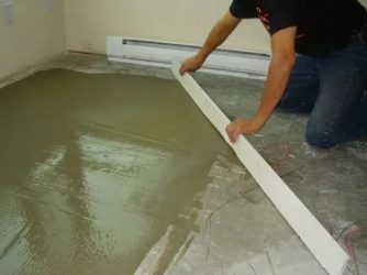 Выравнивание бетонного пола под линолеум своими руками