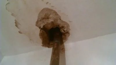 Как заделать дырку в бетонном потолке?
