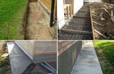 Как сделать уклон отмостки из бетона?