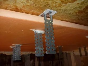 Как крепить пеноплекс к потолку из бетона?