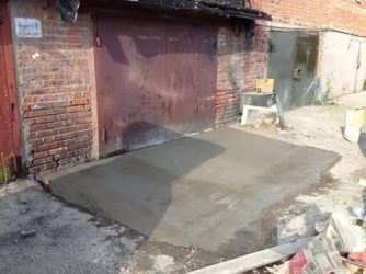 Как сделать заезд в гараж из бетона?