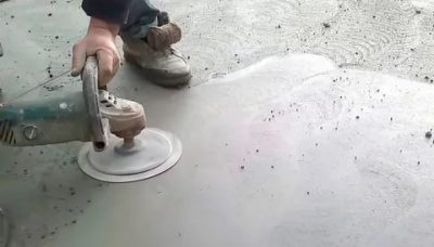 Как затереть бетонный пол после заливки?