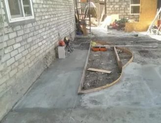 Заливка двора бетоном своими руками