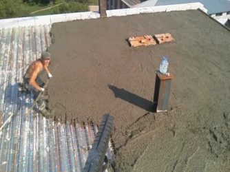 Как залить крышу гаража бетоном?