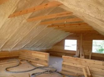 Утепление крыши в деревянном доме изнутри